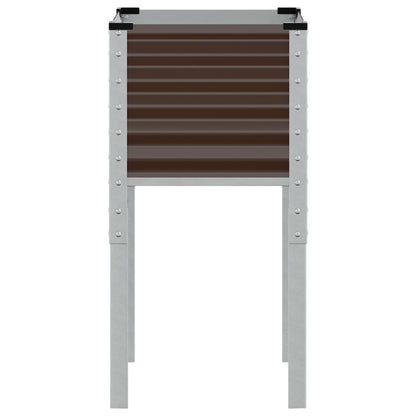 Plantenbak 45x45x88 cm staal bruin