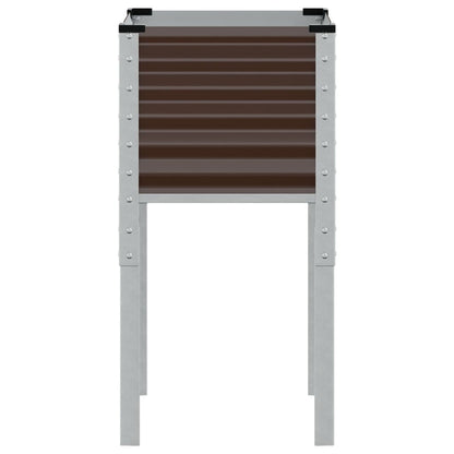 Plantenbak 45x45x88 cm staal bruin