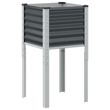 Plantenbak 45x45x88 cm staal antracietkleurig
