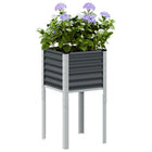 Plantenbak 45x45x88 cm staal antraciet
