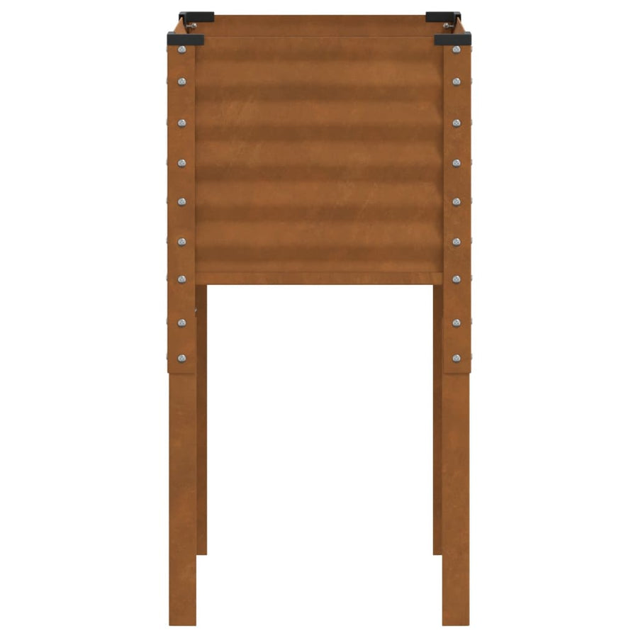 Plantenbak 45x45x88 cm weervast staal