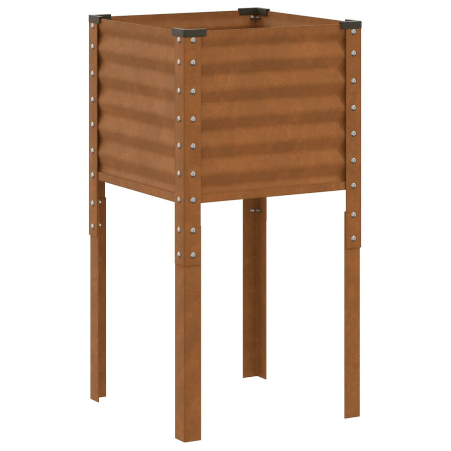 Plantenbak 45x45x88 cm weervast staal