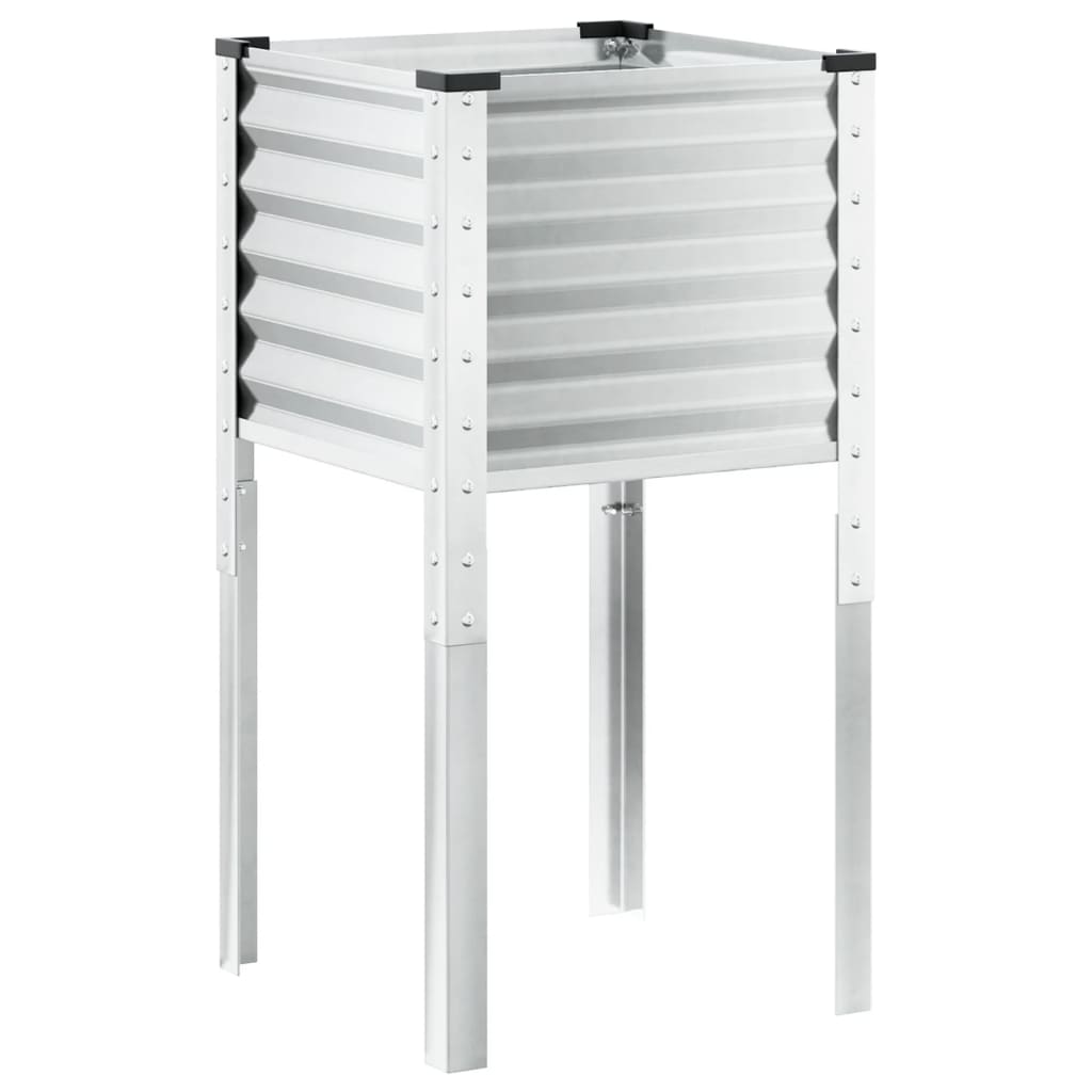 Plantenbak 45x45x88 cm weervast staal