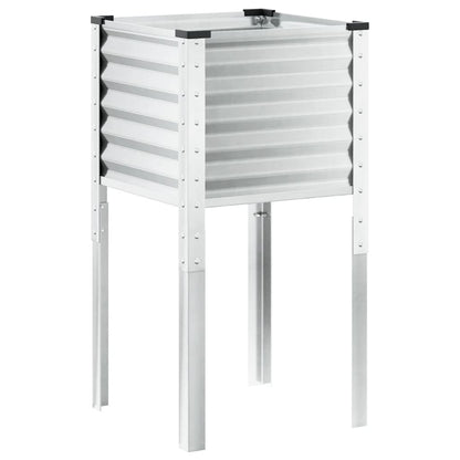 Plantenbak 45x45x88 cm weervast staal