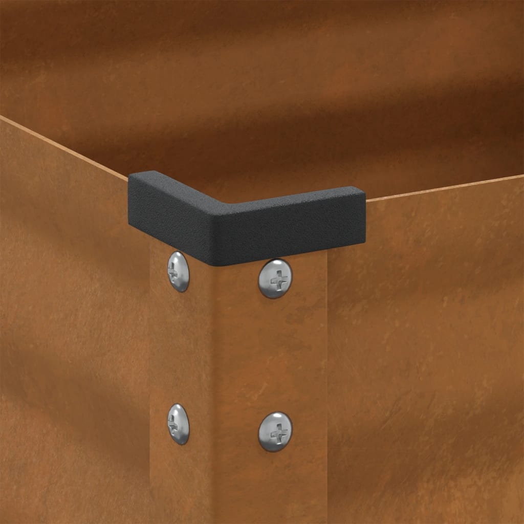 Plantenbak 45x45x88 cm weervast staal