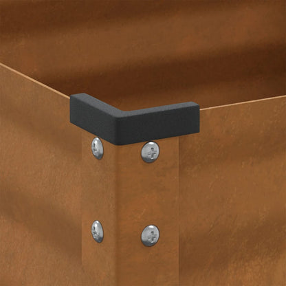Plantenbak 45x45x88 cm weervast staal