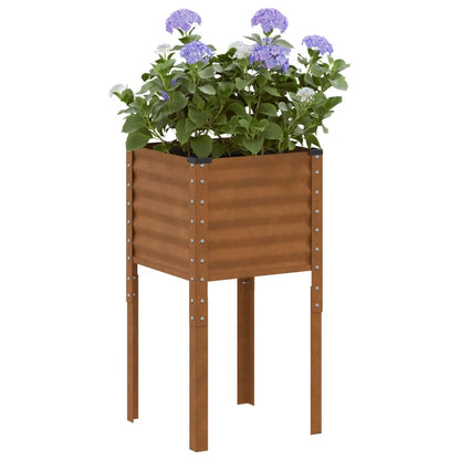 Plantenbak 45x45x88 cm weervast staal