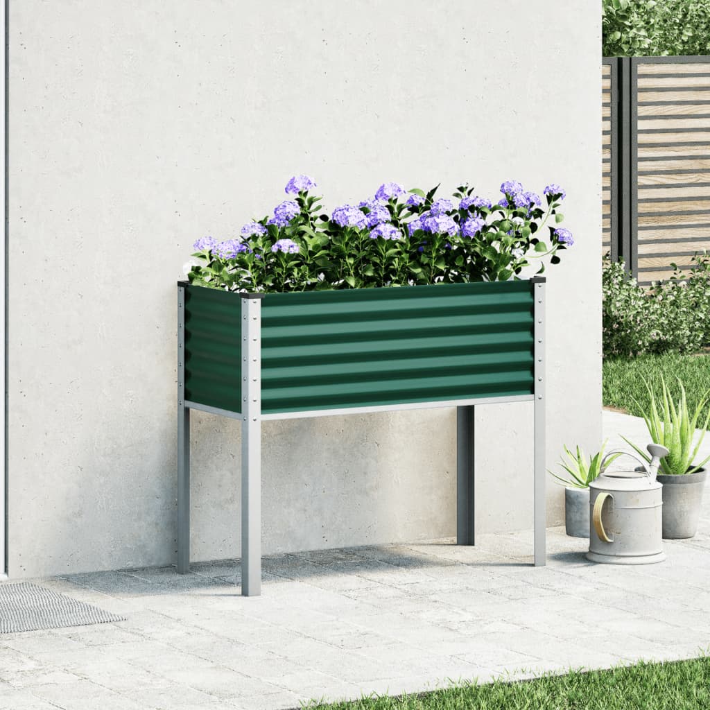 Plantenbak 100x41x90 cm staal groen