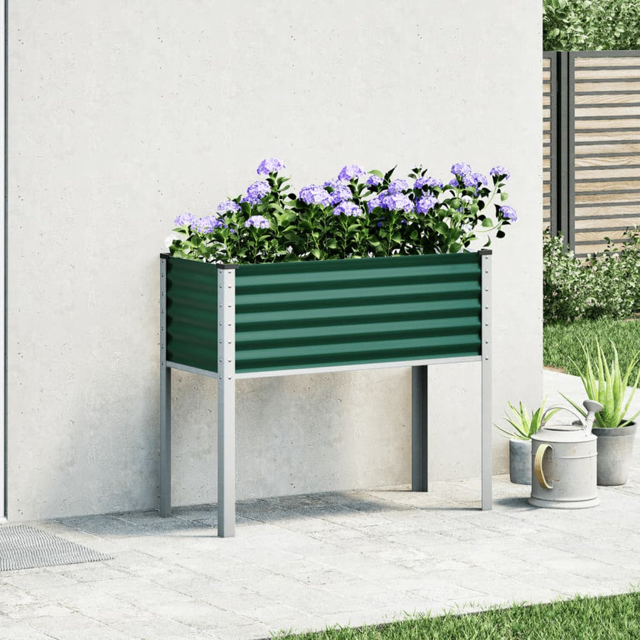 Plantenbak 100x41x90 cm staal groen