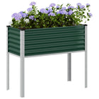 Green Steel Planter 100 x 45 x 90 cm