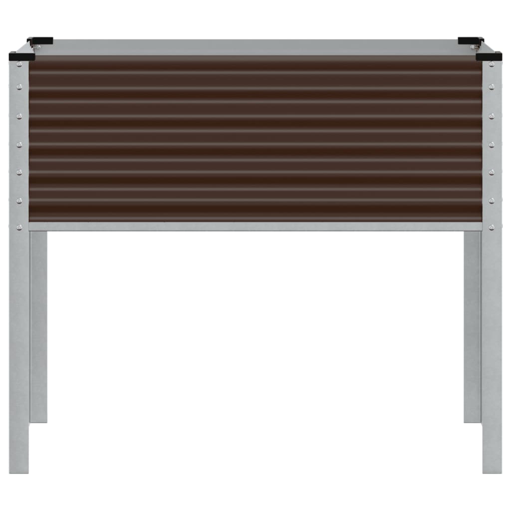 Plantenbak 100x41x90 cm staal bruin