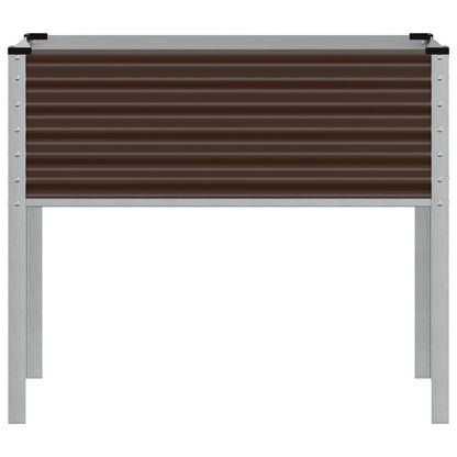 Plantenbak 100x41x90 cm staal bruin