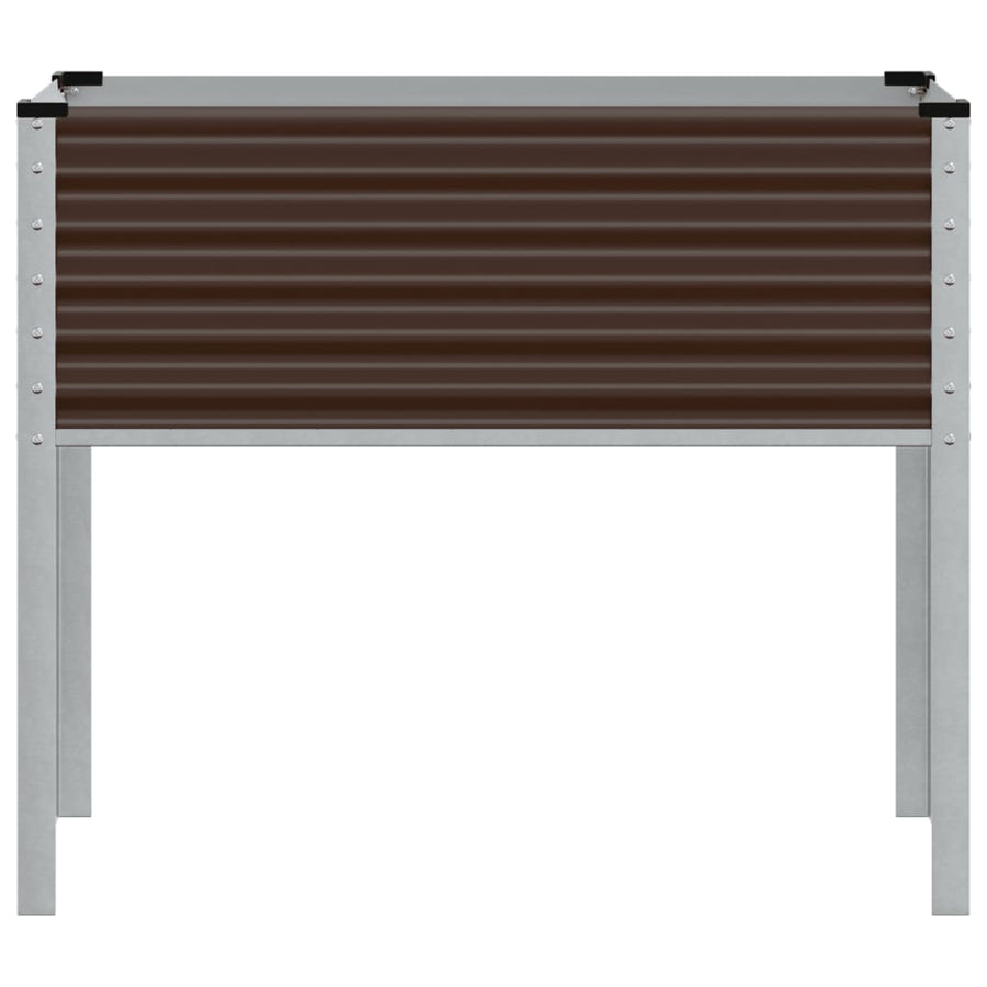 Plantenbak 100x41x90 cm staal bruin