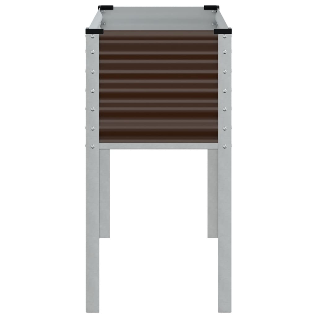 Plantenbak 100x41x90 cm staal bruin