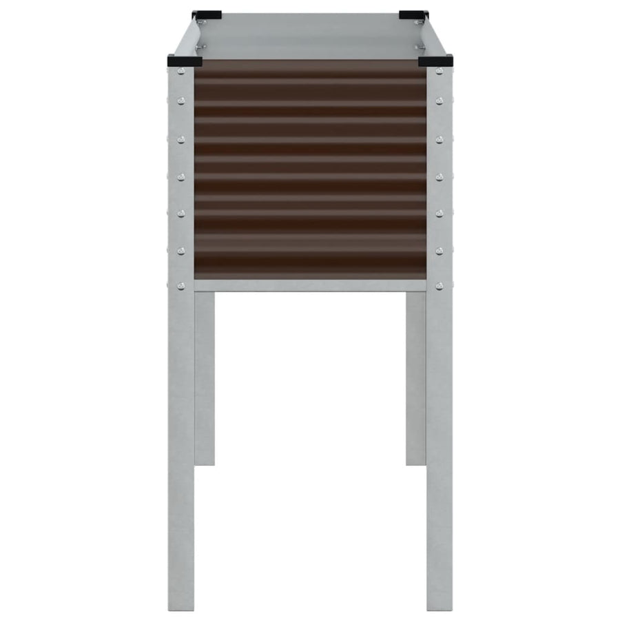 Plantenbak 100x41x90 cm staal bruin