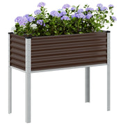 Plantenbak staal 100x45x90 cm bruin