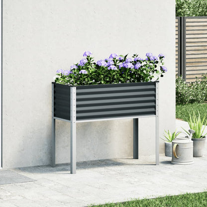 Plantenbak 100x41x90 cm staal antracietkleurig