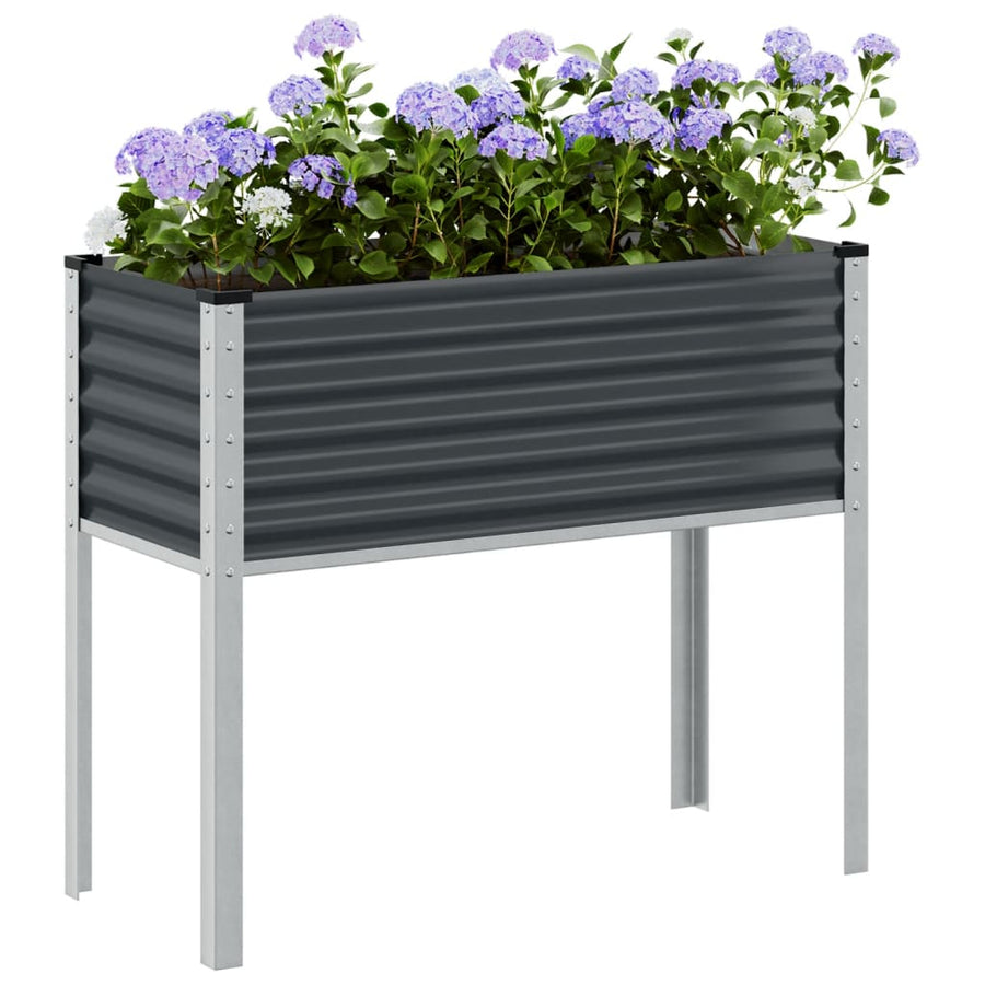 Plantenbak 100x41x90 cm staal antracietkleurig