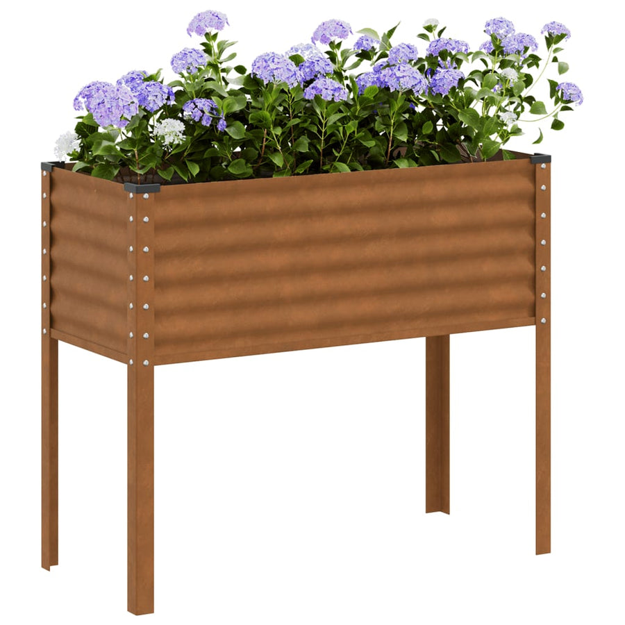 Plantenbak 100x41x90 cm weervast staal