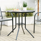 Outdoor table round Ø80x72.5 cm powder-coated steel anthracite