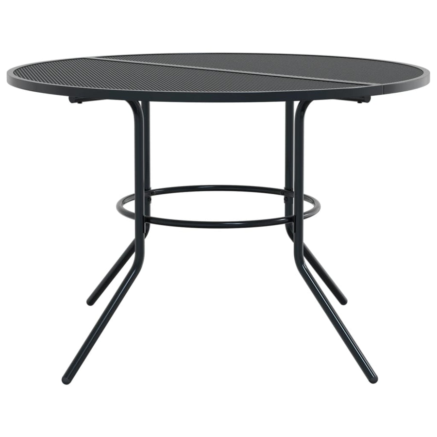 Terrastafel Rond Ø110X72,5 Cm Gepoedercoat Staal Antracietkleur
