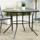 Round Terrace Table Ø110x72.5 cm Powder-Coated Steel Anthracite
