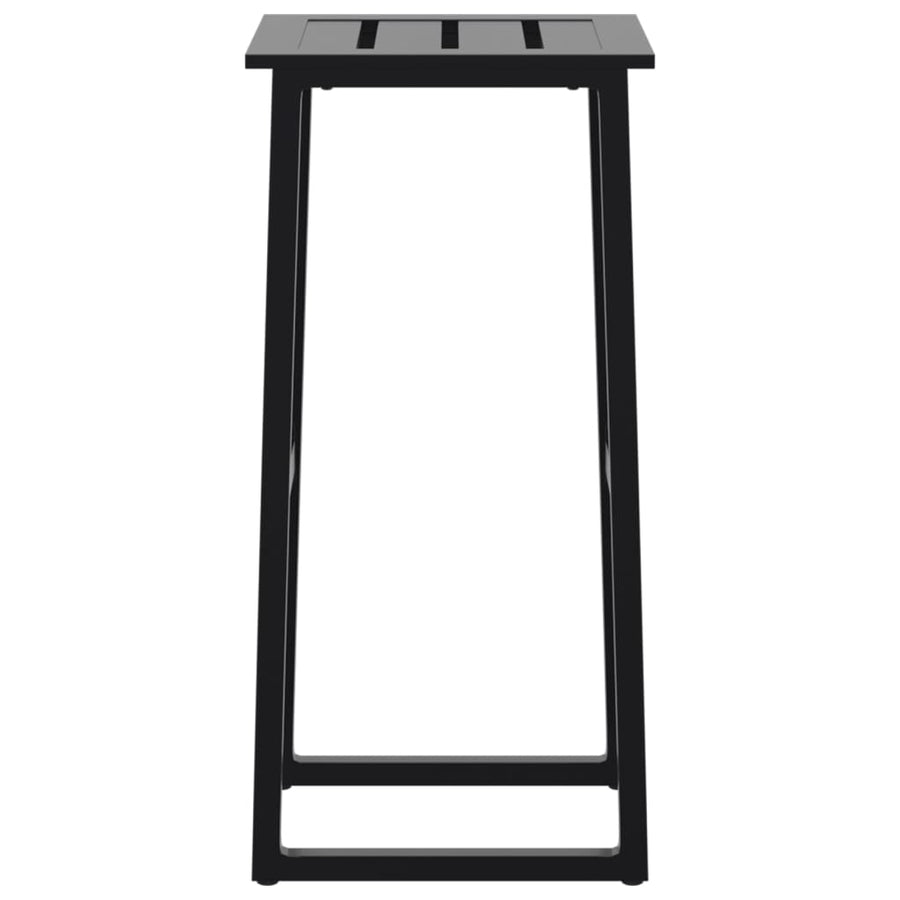 Barkrukken 2 st 38x38x80 cm gepoedercoat staal zwart