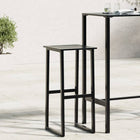 Bar stools 2 pcs 38x38x80 cm powder-coated steel black