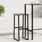 Bar stools 4 pcs 38x38x80 cm powder-coated steel black