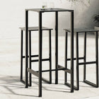 Bar table 50x50x110 cm powder-coated steel black
