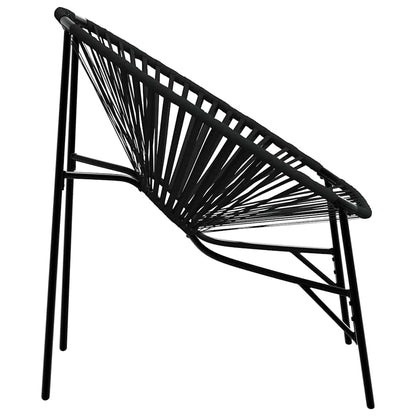 Tuinei Stoel Poly Rattan Zwart