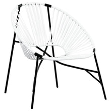 Tuinstoel Egg Poly Rattan Zwart en wit