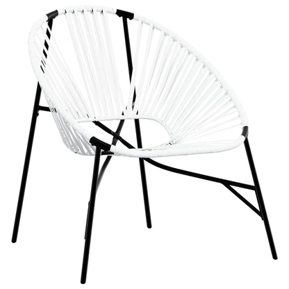 Tuinstoel Egg Poly Rattan Zwart en wit