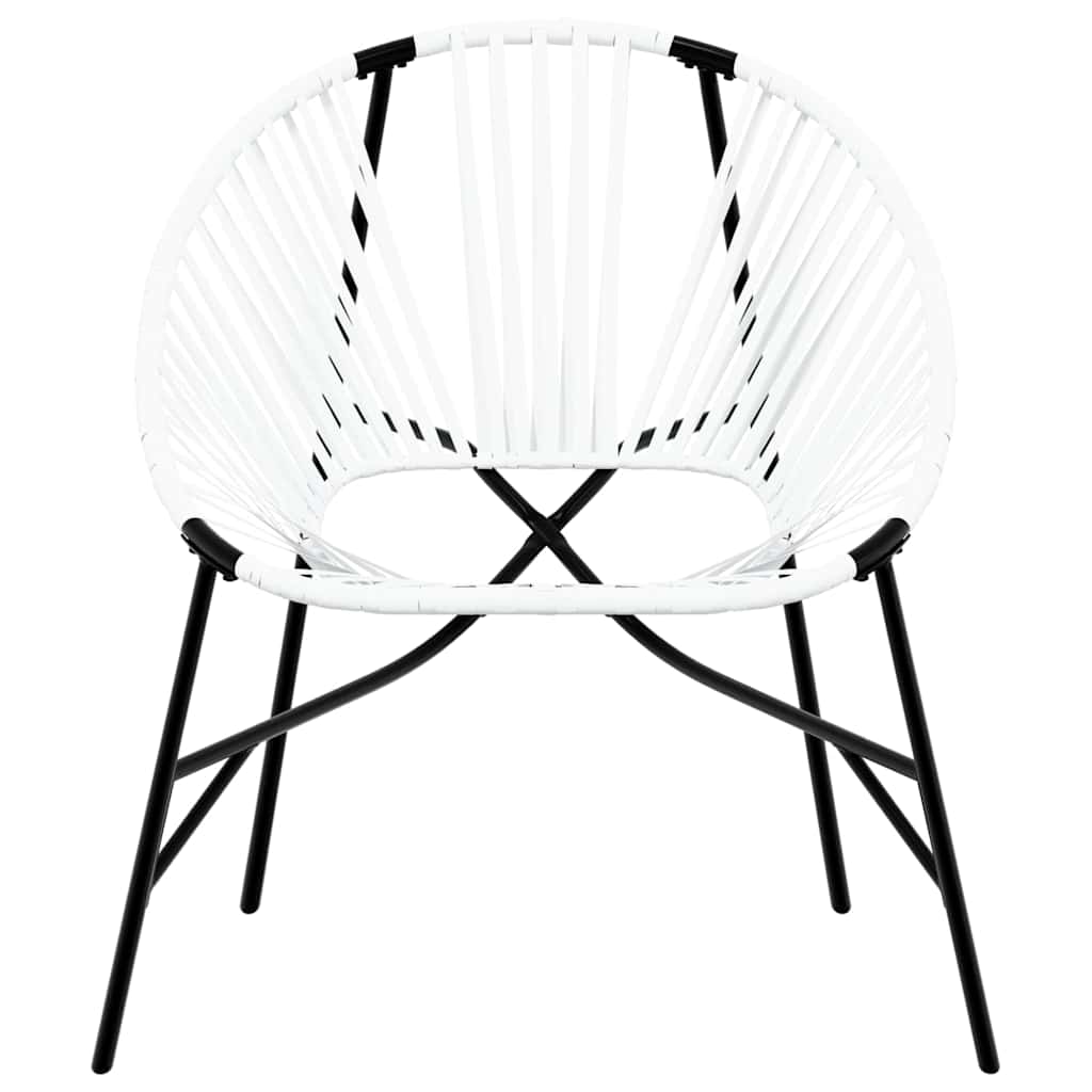 Tuinstoel Egg Poly Rattan Zwart en wit