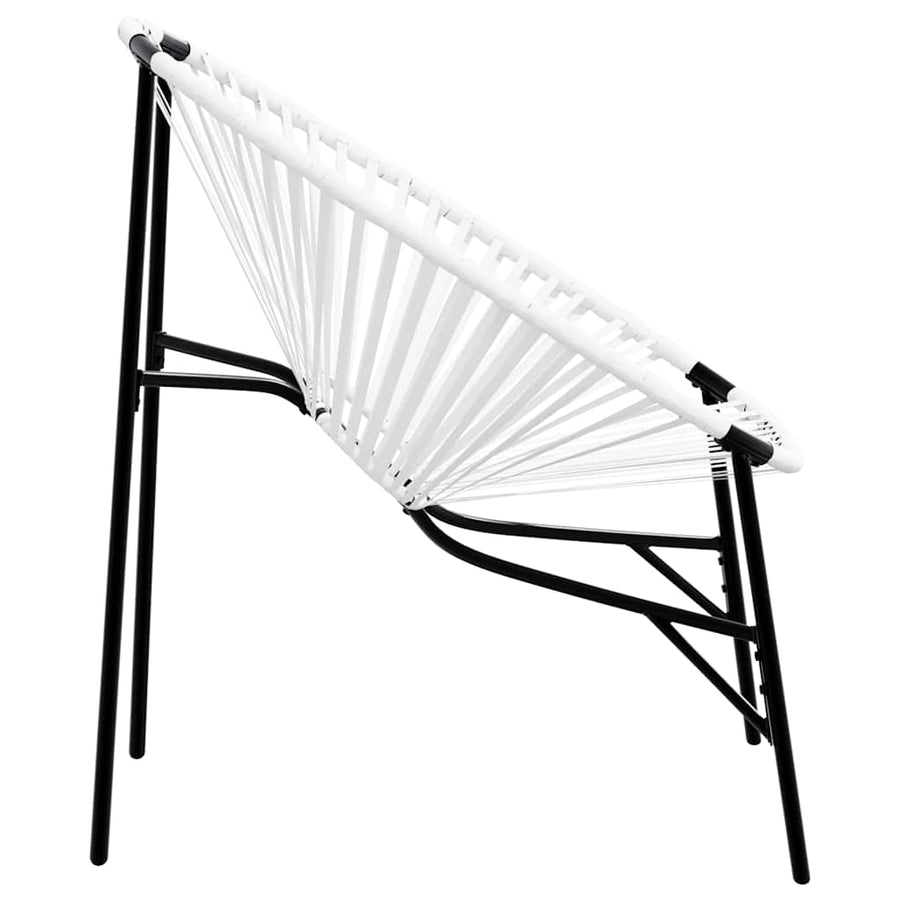 Tuinstoel Egg Poly Rattan Zwart en wit