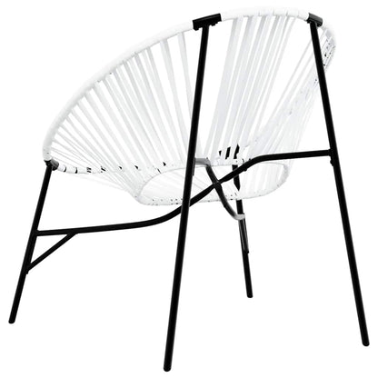 Tuinstoel Egg Poly Rattan Zwart en wit