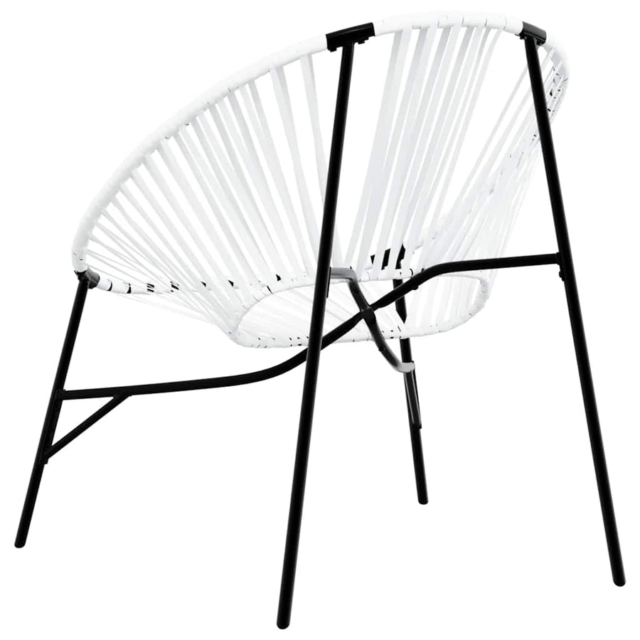 Tuinstoel Egg Poly Rattan Zwart en wit