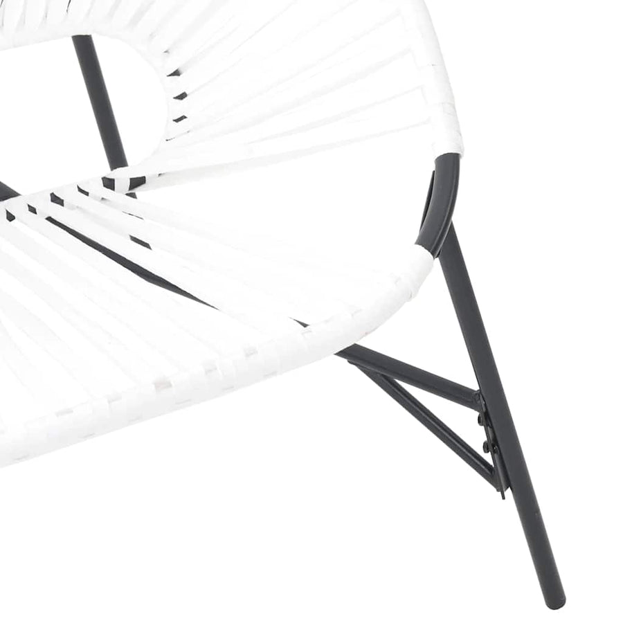 Tuinstoel Egg Poly Rattan Zwart en wit
