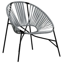 Tuinstoel Egg Poly Rattan Zwart en lichtgrijs