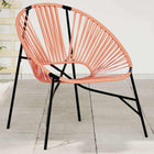 Garden chair Egg poly rattan black and orange