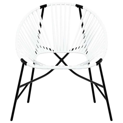 Tuinstoelenset 3-Delig Poly Rattan Zwart en wit