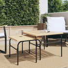 2-piece Garden Coffee Table Set Steel Brown and Black