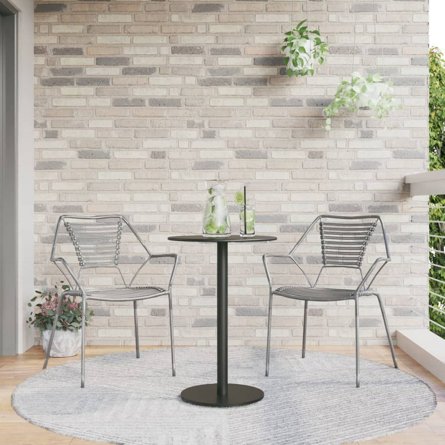 Tuintafel Rond Ø50X72 Cm Staal Zwart