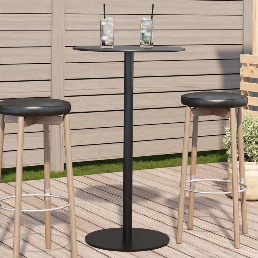 Tuintafel Rond Ø60X105 Cm Staal Zwart