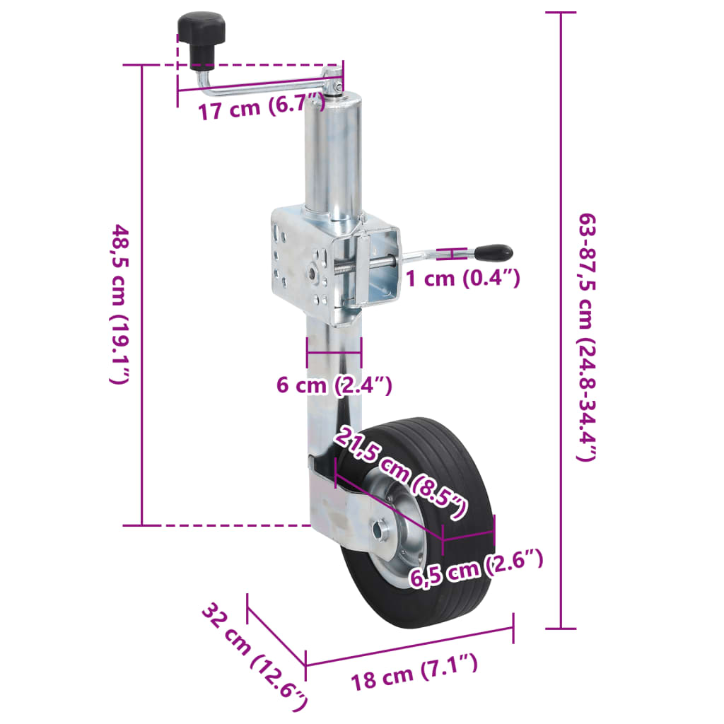 Neuswiel Met 2 Staanders En 3 Spanklemmen 60 Mm