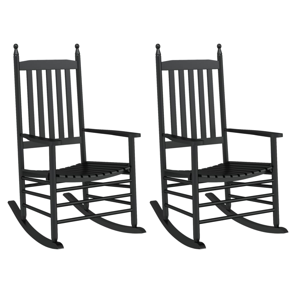Schommelstoelen Met Gebogen Zitting 2 St Populierenhout 1