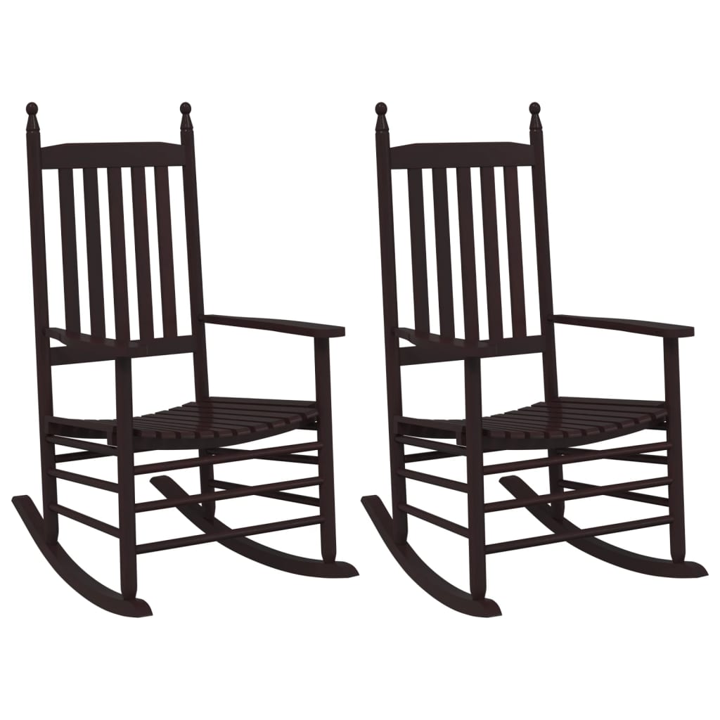 Schommelstoelen Met Gebogen Zitting 2 St Populierenhout 1