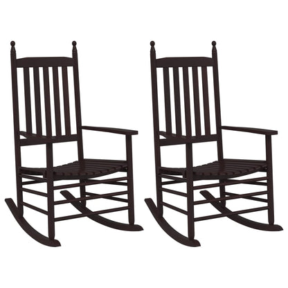 Schommelstoelen Met Gebogen Zitting 2 St Populierenhout 1