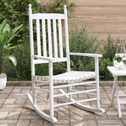 Schommelstoelen 2 st massief vurenhout wit 63x84x115 cm