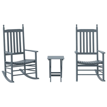 Schommelstoelen 2 St Met Inklapbare Tafel Populierenhout 1
